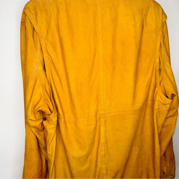 VINTAGE LA MATTA CENTURY GENUINE QUALITY GARMENT SUEDE BUTTON DOWN MEDIUM - Picture 14 of 15